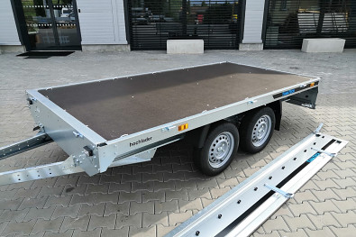 Tanatech Přívěs MARTZ Hochlader 300/2 750kg STEEL, vaník, plato, nebrzděný přívěs s koly pod ložnou plochou