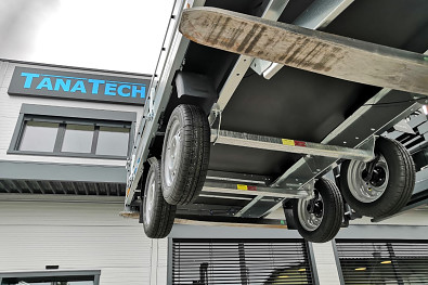 Tanatech Přívěs MARTZ Hochlader 300/2 750kg STEEL, vaník, plato, nebrzděný přívěs s koly pod ložnou plochou